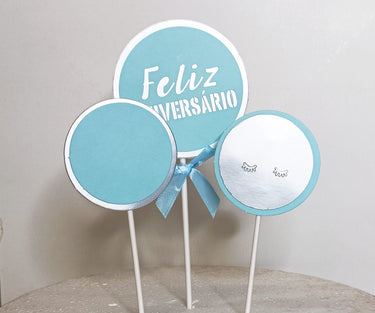 Topper Bolo Feliz Aniversário 24